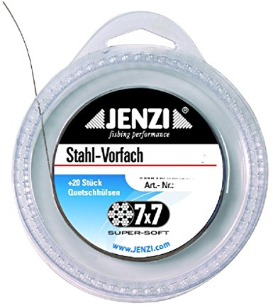 Jenzi Stahlvorfach 7x7 zum Selbermachen / 5m 9kg, inkl. 20 Quetschhülsen