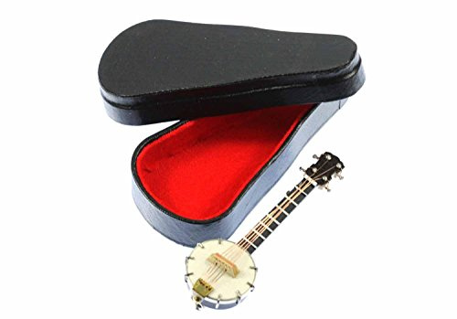 Miniblings Banjo Brosche Banjobrosche Pin Anstecker Holz mit Box | Für Revers, Jacke oder Tasche, aus Berlin, in kleiner Serie hergestellt