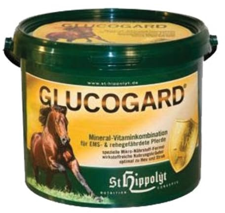 St. Hippolyt GlucoGard | 3 kg | Ergänzungsfuttermittel für Pferde | Mit Vitalstoffkomplex