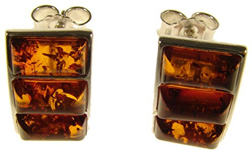 Orecchini donna in ambra naturale baltica e argento 925