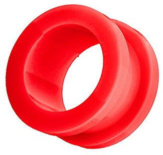 Piercingfaktor Flesh Tunnel Ohr Schraub Ear Plug Piercing Kunststoff Acryl Schraubverschluss Rund Creole 12mm Rot