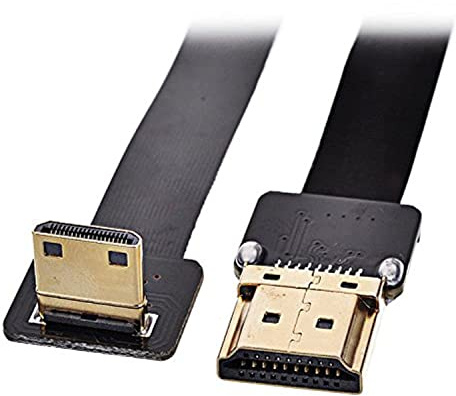 Xiwai - Cavo piatto FPV da mini HDMI maschio a HDMI maschio a maschio FPC, 50 cm, per fotografia aerea multicopter