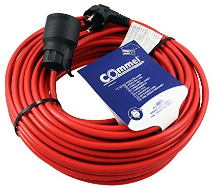 Verlängerungskabel 20m Orange Verlängerung Kabel Stromkabel 10 A 250 V ~ 2200 W, H05VV-F 3G1 / 20 m