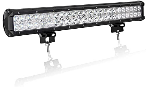 AUXTINGS 22 inch (56cm) 144W LED Barre Projecteur Phare de Travail LED Spot Flood Light Bar pour Feux Diurne lumière Off Road Lampe Feu de recul Camion Remorque 4x4 Tracteur 12V 24V