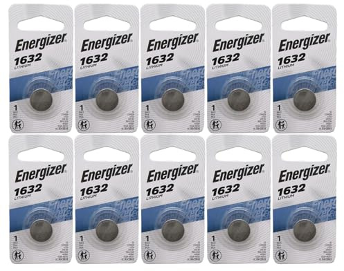 Energizer CR1632 3 Volt Lithium Coin Battery 10 Pack (2 packs of 5)