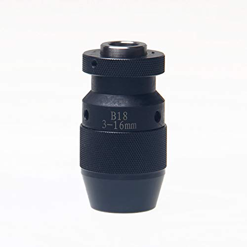 KATSU Portabrocas de Taladro de Torno sin Llave Autoajustable, Resistente Precisión B18 de 3-16mm de Capacidad, Portabrocas Universal de Torno Multiusos para Fresadora de Taladros 10518418
