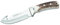 Puma IP Jagdmesser, Schwarzwild, Stahl 1.4125 Rostfrei, Hirschhorn-Schalen, Neusilberbacken, Braune Lederscheide Jagd-/Outdoormesser