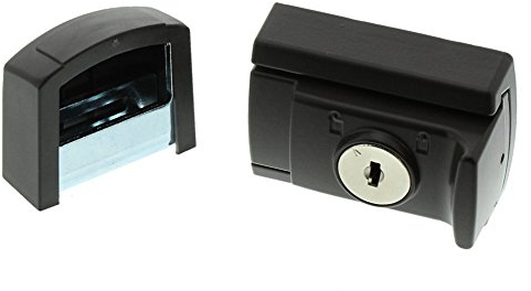 Burg Wächter Tür- und Fensterriegel, Einbruchschutz für Fenster und Türen, Abschließbar, Beidseitig verwendbar, WinSafe WZ 60, Braun, Winsafe WZ 60 BR SB, Graubraun, S