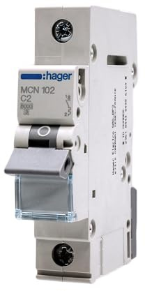 Hager Mcn102 C-Type 1P 1 Module (S) Circuit Breaker – Circuit Breakers (25 – 60 °C,-25 – 80 °C)