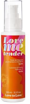 Love to Love Love Me Tender Wärmendes Massageöl 100 ml – Sinnliche Erotische Körpermassage, Kokosduft, Sanfte Nicht Fettige Gleitfähigkeit, Intime Paar-Massageöle, Vegan