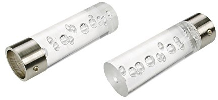 Liedeco Endstück, Endkappe Calais für Gardinenstangen France ø 20 mm | 2 Stück | Edelstahl-Optik/acryl