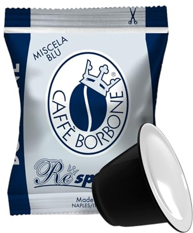 Caffè Borbone Respresso, Mélange Bleu - 300 Capsules (lot de 3x100) - Compatibles avec les machines à café à usage domestique Nespresso*