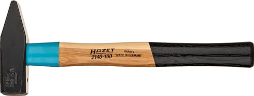 Hazet Schlosserhammer (Stahl-Stielschutzhülse Bluguard, Hickoryholz, Güteklasse A, 1000 g, Länge: 360 mm) 2140-100 | 2140-100, Schlosserhammer