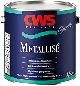 CWS Metallisé silber, 2,5L - Dickschichtiger, lösemittelhaltiger, hochviskos eingestellter 1-Komponenten Beschichtungsstoff als dekorativer Korrosionsschutz für den Innen- und Aussenbereich.