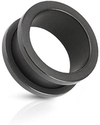 Paula & Fritz® Tunnel Double Flared Matt-Schwarz Edelstahl Chirurgenstahl 316 L 3-24-mm Piercing Ohr-Schmuck Ohr-Tunnel Damen Herren Plug Flesh-Tunnel