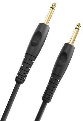 D’Addario Accessories Custom Series Guitar Cables - Instrument Cable with ¼ Inch Ends - High Performance Guitar Cord - For Guitars, Bass, Keyboards - Mono - Straight End, 5 feet