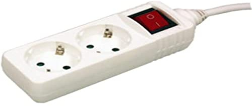 Electro DH M36192 – Base 2 Steckdosen mit Schalter und Kabel 1.5 m