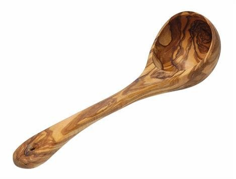 Madera de olivo Servir Saez Cuchara Paleta Cucharón Cucharón Aprox. 30 cm con bonito Grano único de Olivas madera