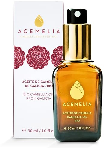 Bio-Kamelienöl 100% naturrein | Feuchtigkeitsspendend und nährend für Gesicht, Haare und Körper | Sofort einziehendes Trockenöl | Kaltgepresst in Galicien (30 ml)