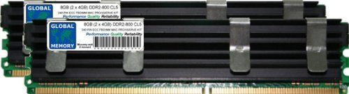 8GB (2 x 4GB) DDR2 800MHz PC2-6400 240-PIN ECC Fully BUFFERED (FBDIMM) Memoria RAM Kit para Mac Pro (PRINCIPIOS DE 2008)