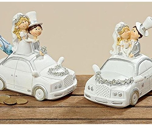 Boltze Spardose Hochzeitspaar Kunstharz weiß