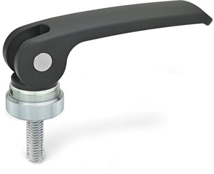 Ganter standardelement | Excenterspännare med skruv – 927-82-M8-30-A-B | Handtagslängd l1: 82 mm | Gänga d2: M8 | Spak zinkgjutning, svart | 1 st