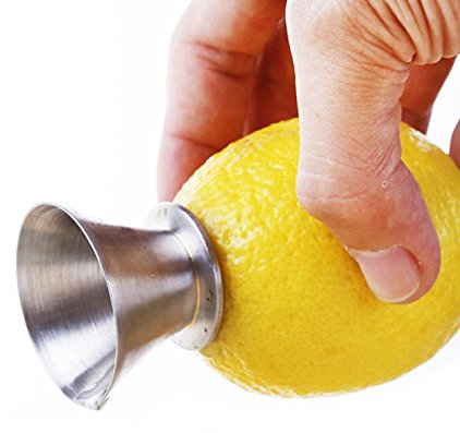 Best Utensils Stainless Steel Manual Lemon Juicer Squeezer Reamer 18/8 Stainless Steel Hand Held Citrus Juicer and Lemon Pourer (2)