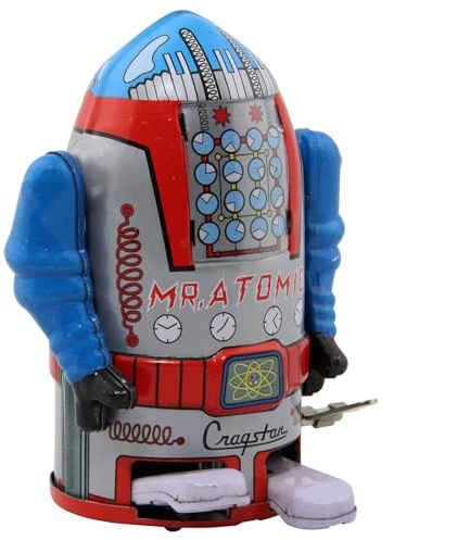 Freak Scene Robot - Tin Toy Robot - Mr. Atomic - silver
