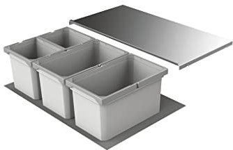 Naber Cox® Box 1T 800-4. Abfallsammler, hellgrau.