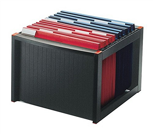 Helit H6110092 - Hängeregistraturgestell, extra stabil, stapelbar, schwarz / rot, DIN A4