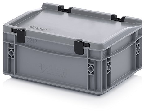 Eurobehållare-Eurobox 30 x 20 x 13,5 cm med gångjärn inklusive gratis tulllager