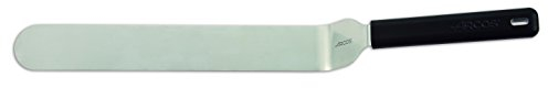 Arcos Espátula de Cocina Profesional - Acero Inoxidable para Cocinar - 200 mm - Mango Ergonómico Negro - Herramienta de Cocina Versátil y Duradera
