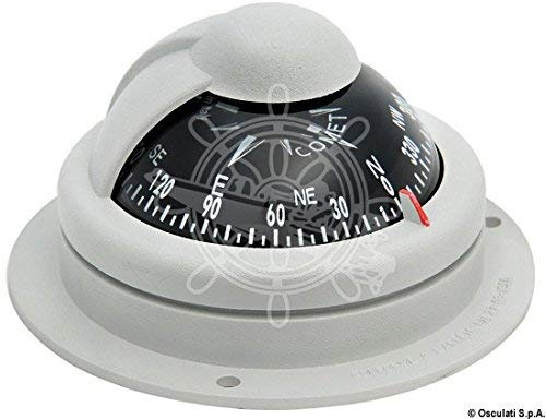 BUSSOLA RIVIERA COMET 1 SU PIANO GRIGIA A 81mm 25.006.01 OSCULATI
