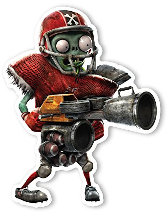 Plants vs. Zombies Garden Warfare Wall Decal: All Star I (9.5 in x 12 in)