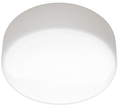 BRILLIANT Isar Wand- & Deckenlampe weiß, Ø 20 cm, E27 | Runde Leuchte innen für Wohnzimmer, Flur und Schlafzimmer, vielseitig als Decken- oder Wandmontage