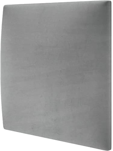 MOLLIS Upholstery Board, Square and Decorative Wall Panel, Suitable as Bed Headboard or Impact Protection, Reduces Sound and Improves Acoustics, Made of Foam, 30 x 30 cm, Anthracite (R91, 1)