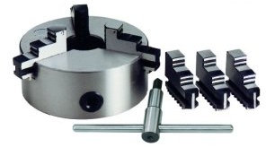 GrecoShop Mandrino Autocentrante per Tornio 3+3 Griffe Diametro 100 mm