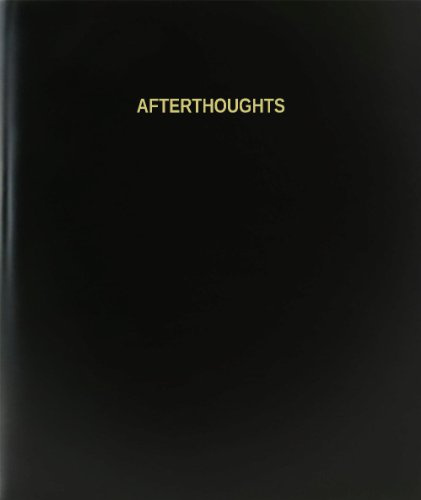 BookFactory Afterthoughts Log Book/Journal/Logbook - 120 Page, 8.5''x11'', Black Hardbound (XLog-120-7CS-A-L-Black(Afterthoughts Log Book))