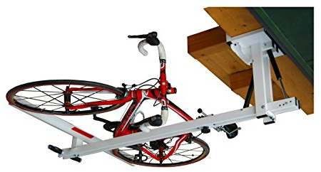 flat-bike-lift - The new overhead rack to store the bikes flat to the garage ceiling