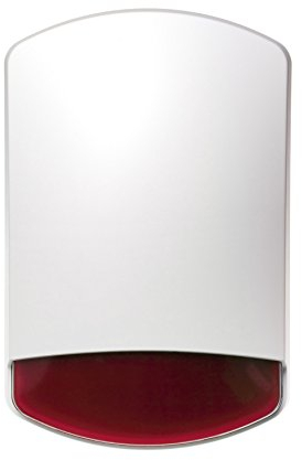 LUPUSEC Außensirene V2, IP54, 110dB sorgen für Aufmerksamkeit in der Nachbarschaft, mit Blitzlicht, über Zentrale einstellbar, Batterie- oder Netzteilbetrieb, 12033, Weiß