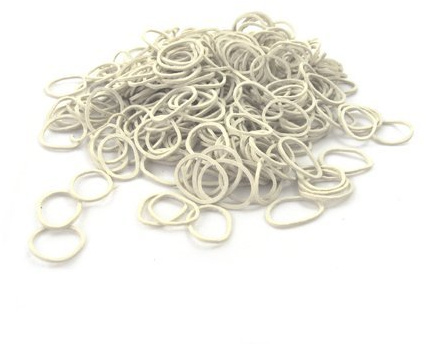 Pack of 250 Small Mini Hair Elastics Rubber Braiding Bands for Dreads Cornrows Braiding (White Blonde)