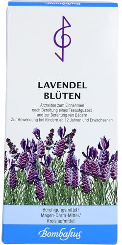 Bombastus Lavendelblüten zur Beruhigung, bei Verdauungsbeschwerden und als Badezusatz, 50 g Tee