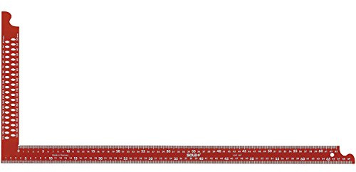 SOLA Zimmermannswinkel ZWCA rot mit Anreißlöcher Schienenlänge 700 mm