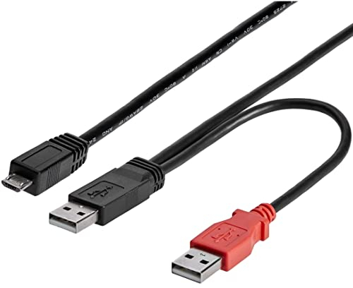 StarTech.com 91cm USB Y-Kabel für externe Festplatten - Dual USB-A auf Micro-B