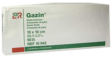 Gazin Mullkompressen 10x10 cm Unsteril 32fach Op, 50 St