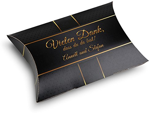Kissenverpackung Gastgeschenke Hochzeit (10 Stück) - VIP Gold - Geschenkverpackung Geschenkbox
