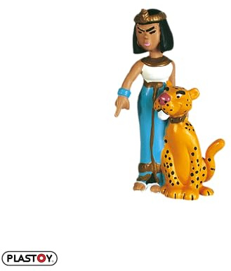 Plastoy Astérix Figurita Cleopatra y su pantera - Resina - 7 cm