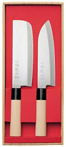 SEKIRYU [ Santoku + Nakiri ] 2 japanische Messer / Küchenmesser MADE IN JAPAN # SR600