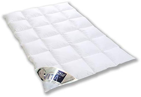 Vitaschlaf® Daunendecke HOLSTEINISCHE WEIDEGANS 100% Daunen Atelier Luxus WARM 135x200cm Bauernflaum100% Downpass 750g