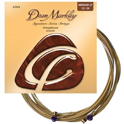 Dean Markley 2004A vintage brons 2004 strängar för akustisk gitarr, styrka ML .012–.054